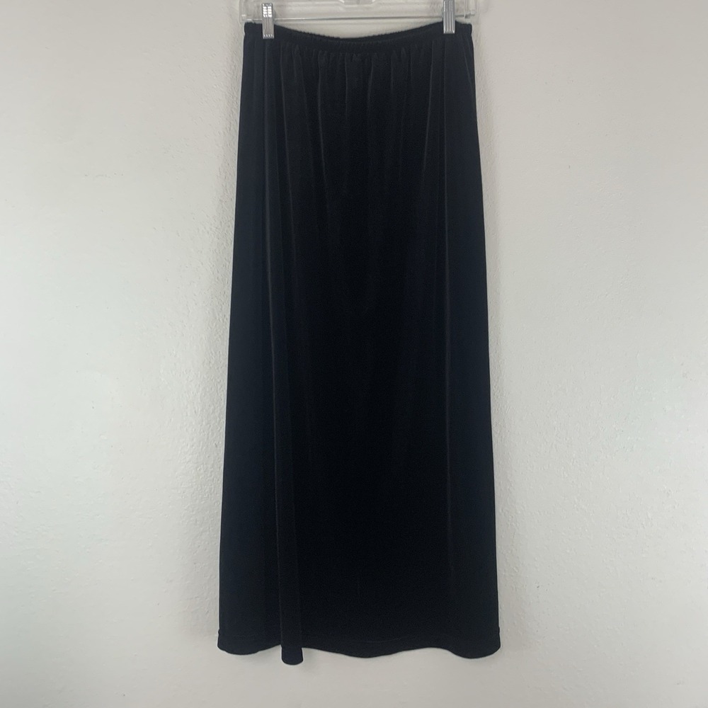 VTG Caribou‎ Velvet Maxi Skirt Womens Medium Pull-on Whimsigoth Romantic Goth M